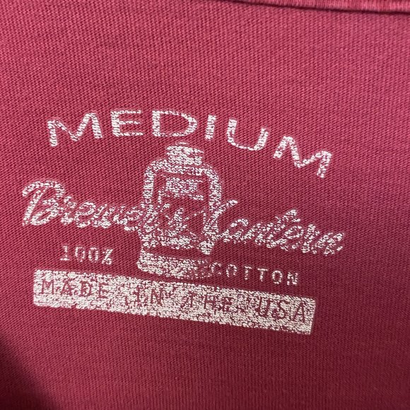 Brewer's Lantern, 100% Cotton, Size M, Made in the USA, Red Men's T-shirt - Picture 2 of 5